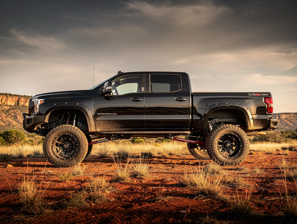 Lifted truck with suspension kit